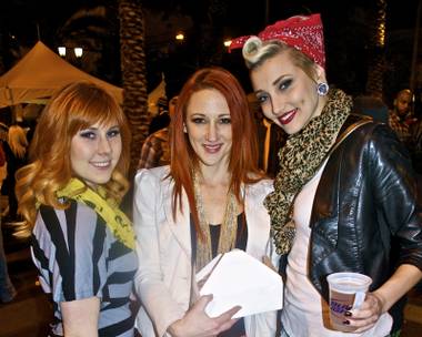 Locals show off their street style at Vegas StrEATS in downtown on March 10, 2012.